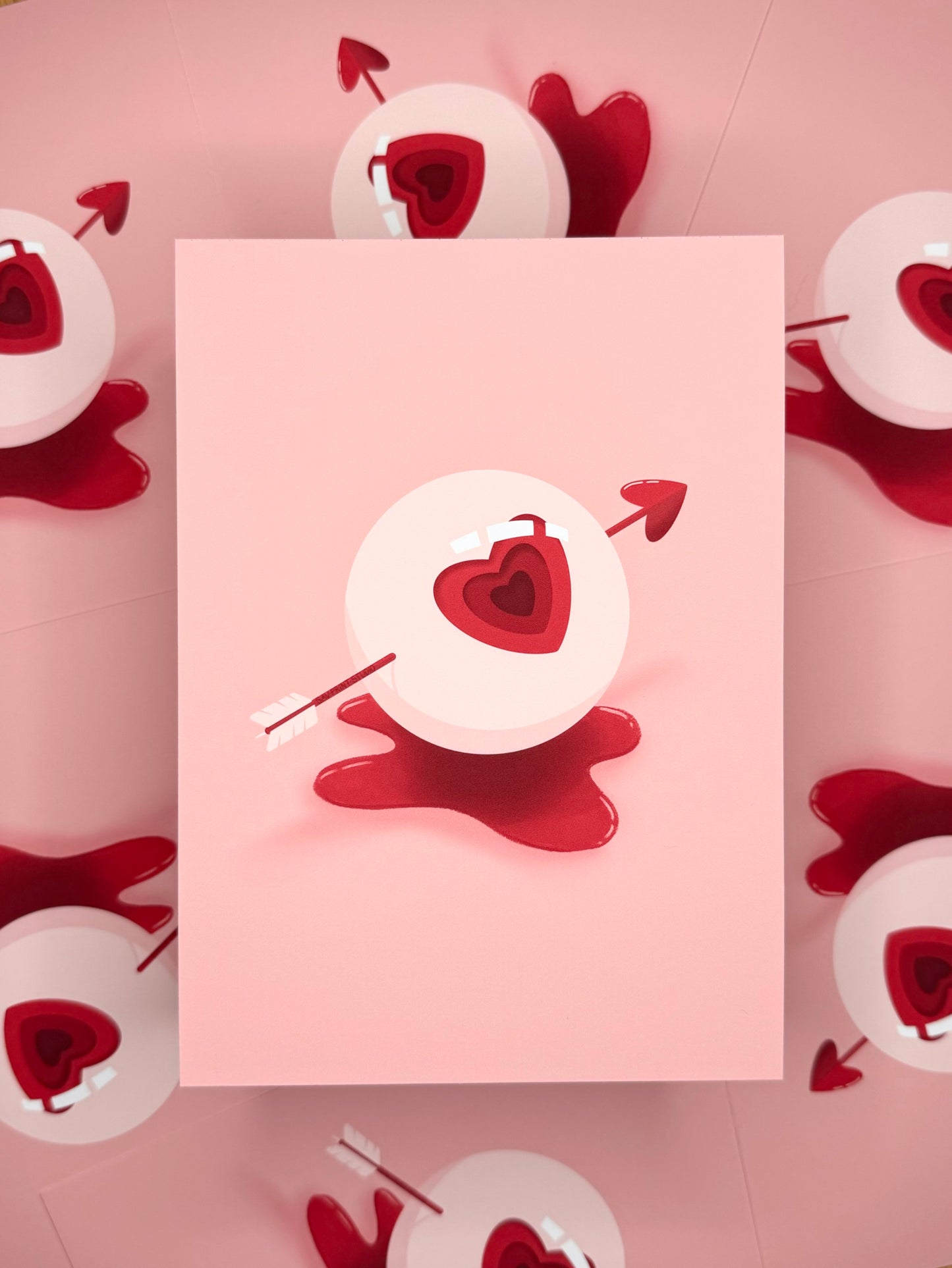 Vday Eyeball Red Heart Iris | Digital