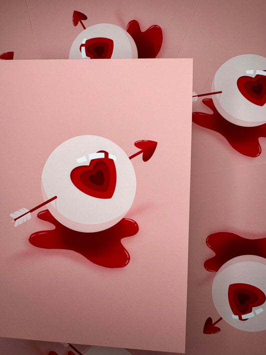 Vday Eyeball Red Heart Iris | Digital