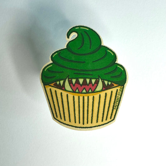 Cupcake Mimic Green Goblin | Sticker
