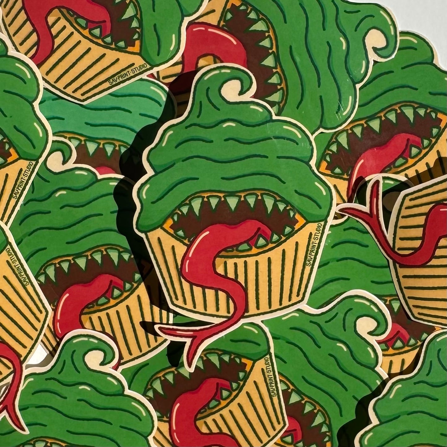 Cupcake Mimic Light Green | Sticker