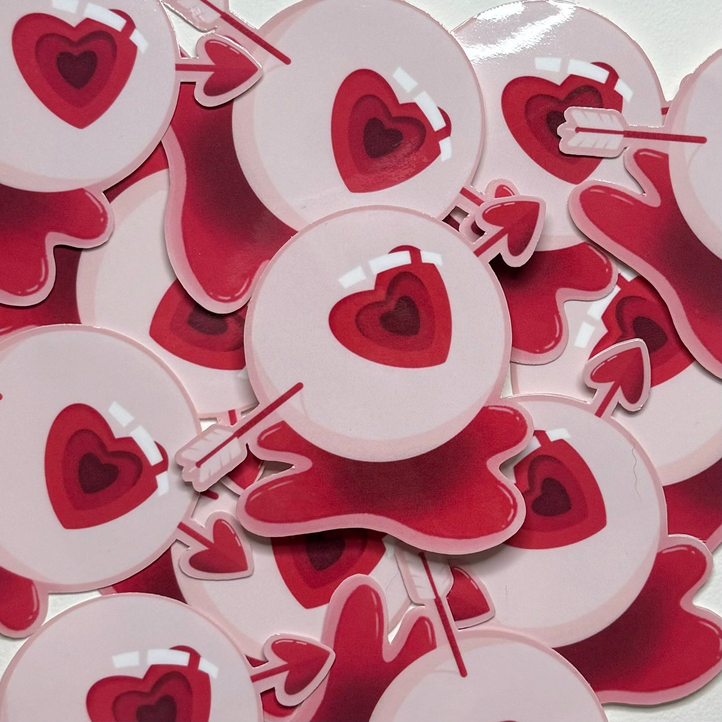 Vday Eyeball Red Heart Iris | Sticker