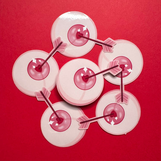 Vday Eyeball Pink Iris | Sticker