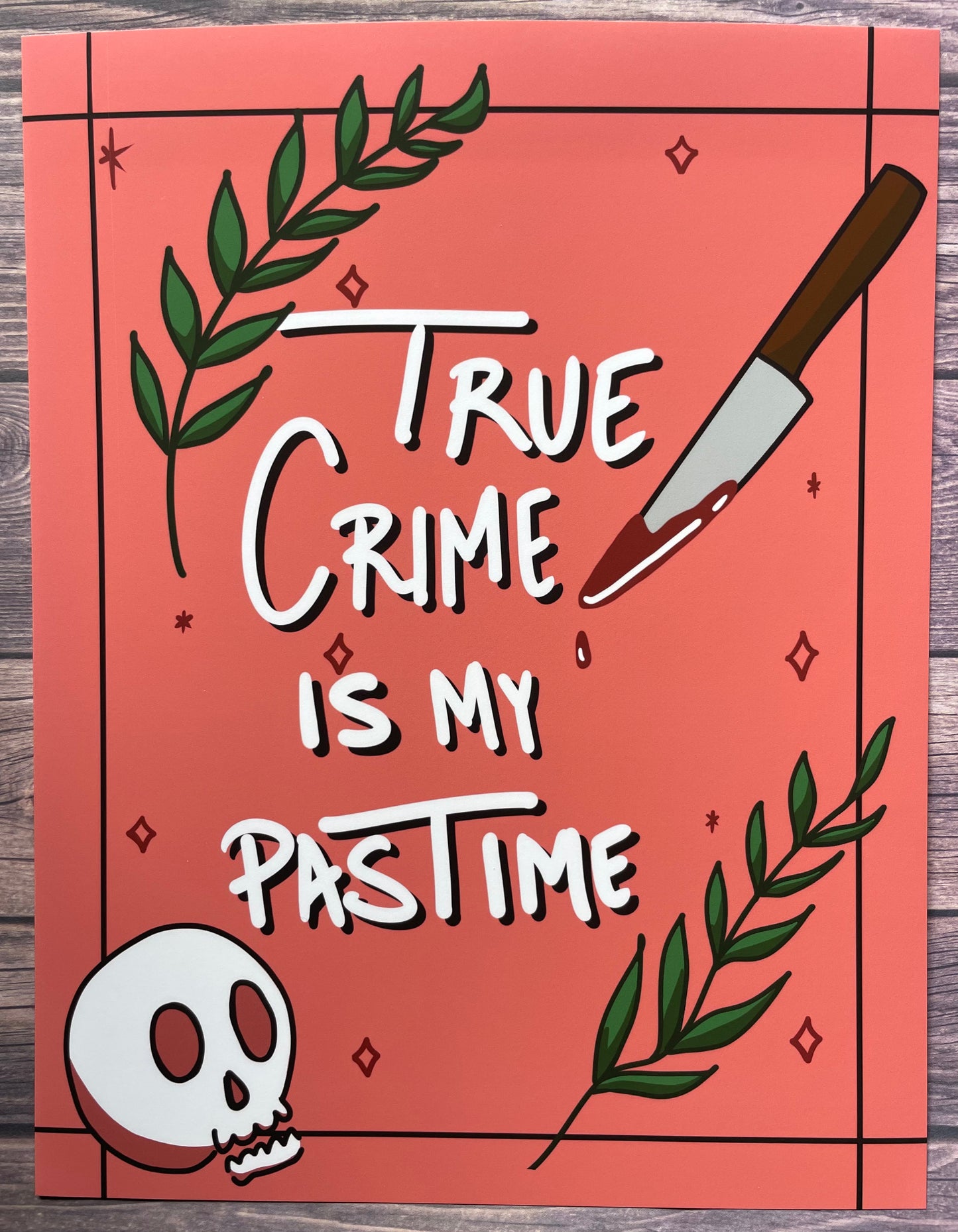 True Crime Is My Pastime Blue | Digital Print
