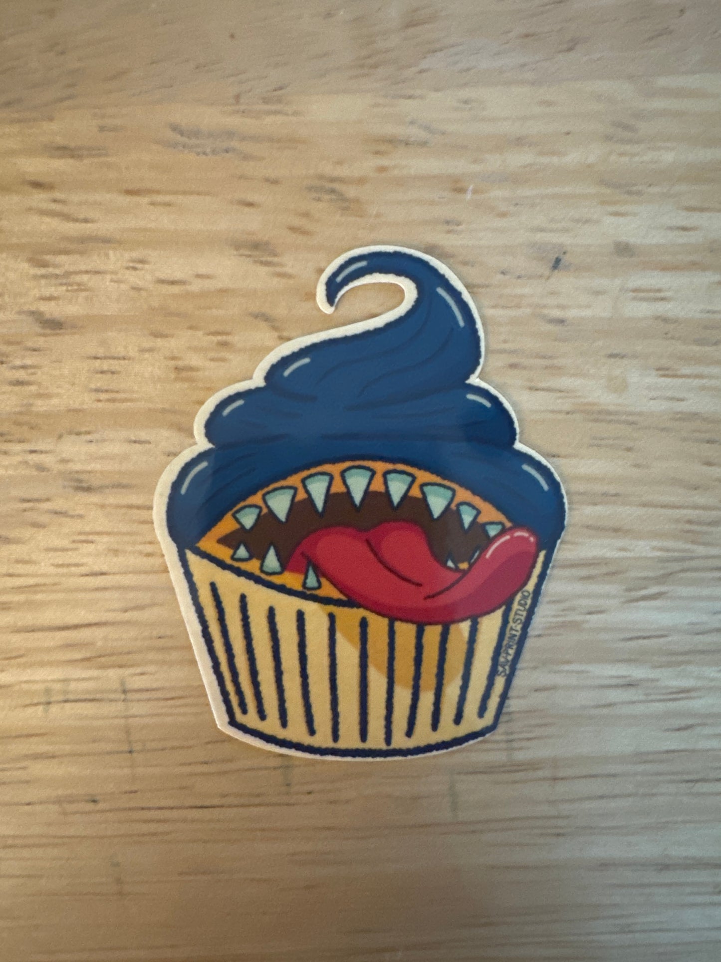 Cupcake Mimic Dark Blue | Sticker