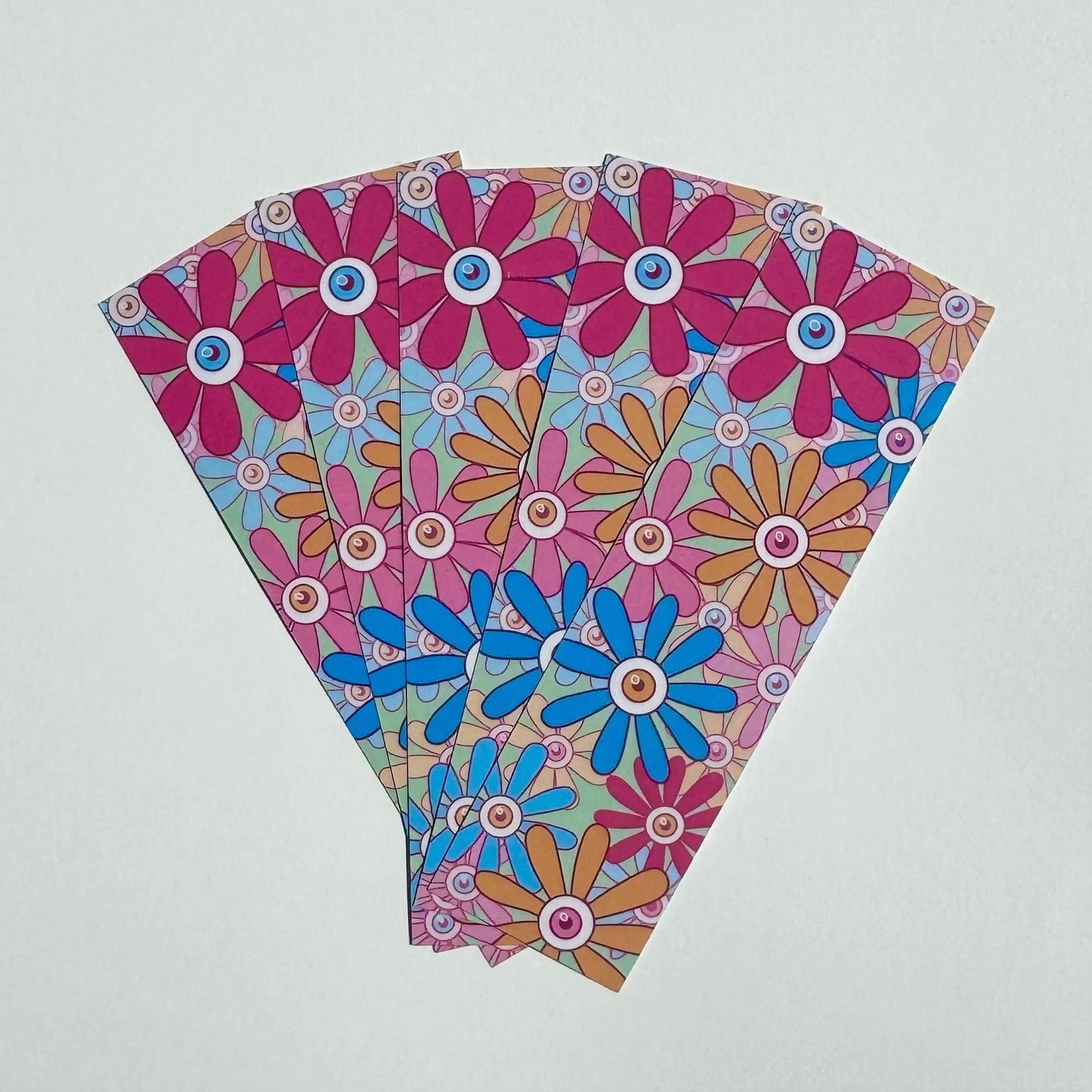 Eyeball Flowers Retro | Bookmark