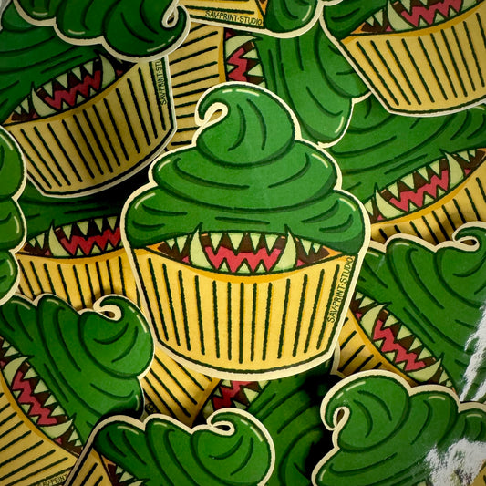 Cupcake Mimic Green Goblin | Sticker