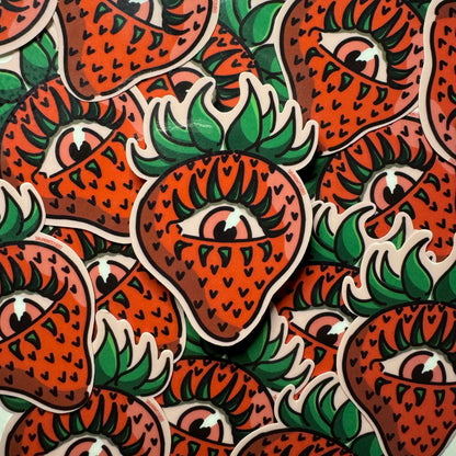 Strawberry Stare | Sticker