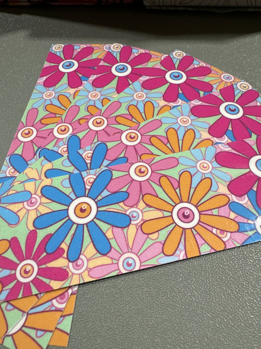 Eyeball Flowers Retro | Bookmark