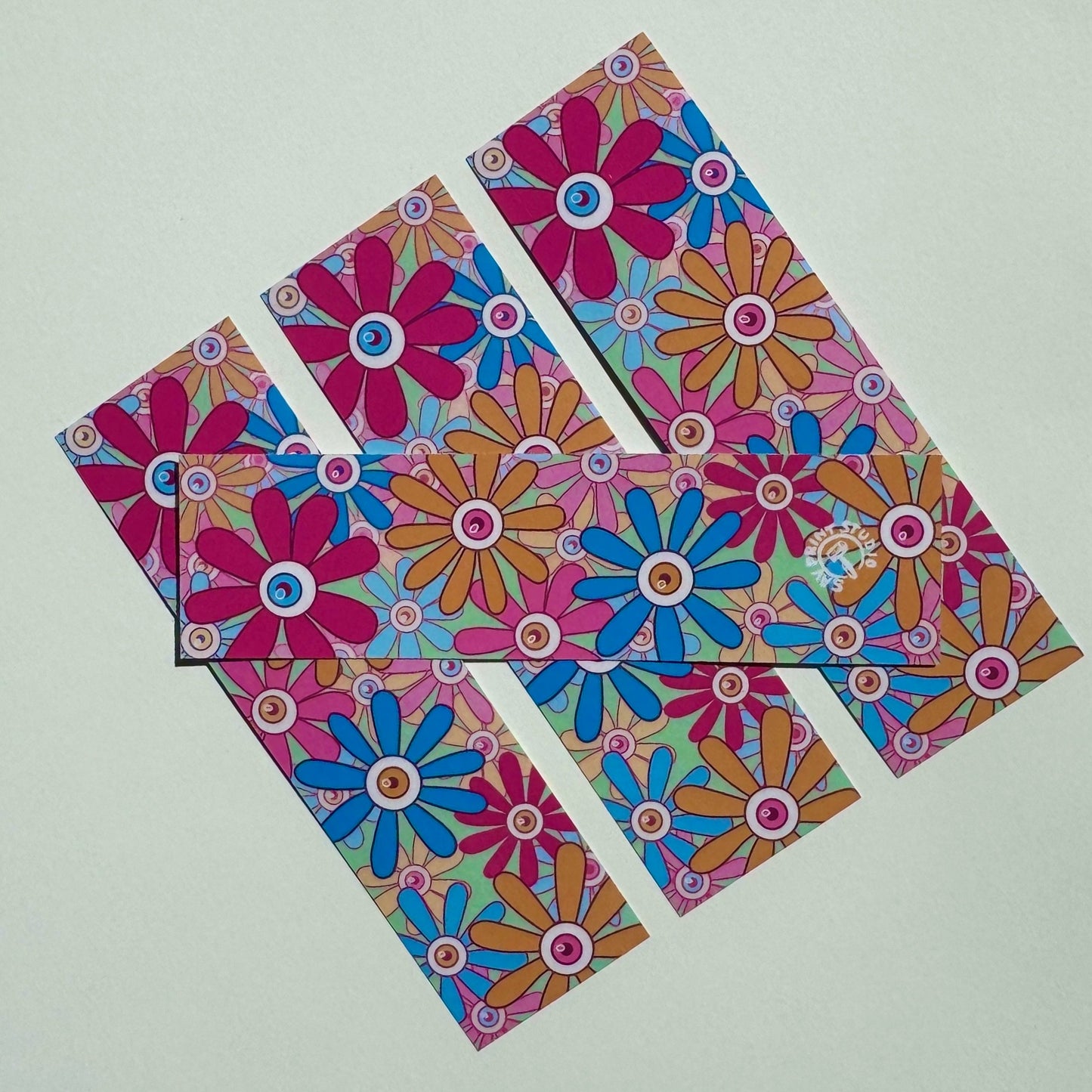 Eyeball Flowers Retro | Bookmark