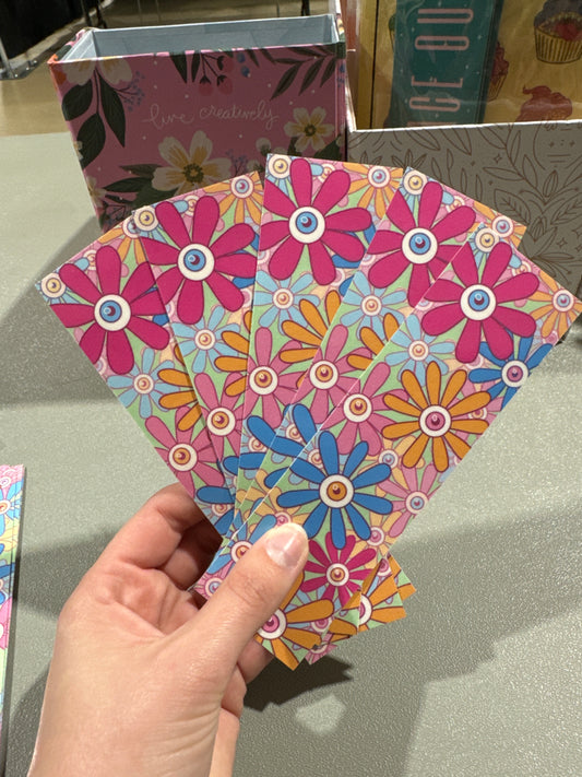 Eyeball Flowers Retro | Bookmark