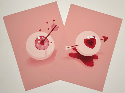 Vday Eyeball Red Heart Iris | Digital