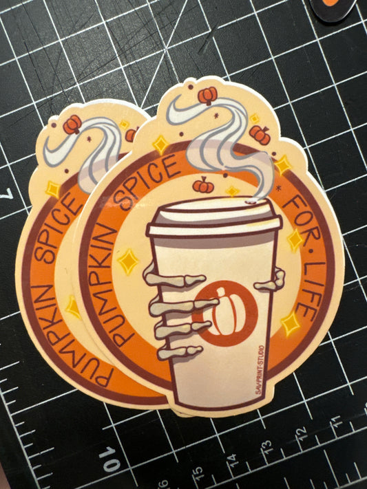 Pumpkin Spice for Life Coffee | Sticker