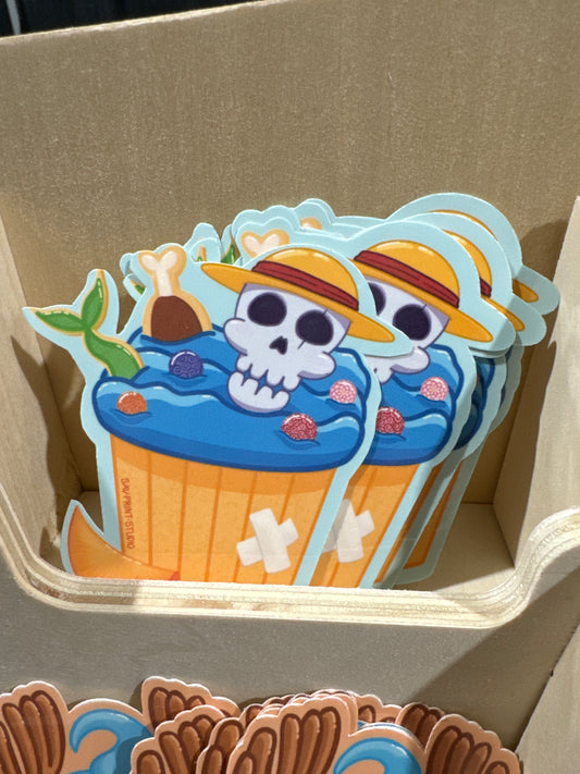 Strawhats Anime Cupcake | Sticker