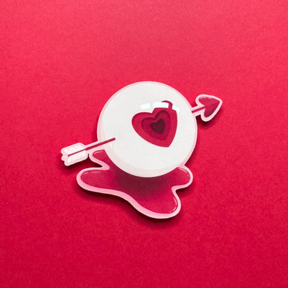 Vday Eyeball Red Heart Iris | Sticker
