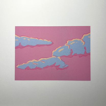 Pink Blue Clouds | Digital Print