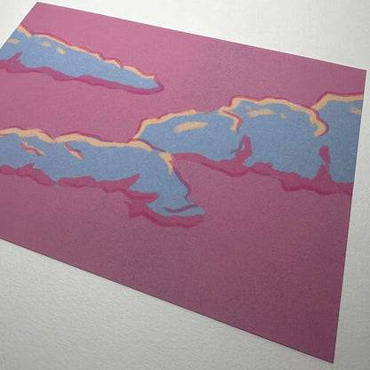 Pink Blue Clouds | Digital Print