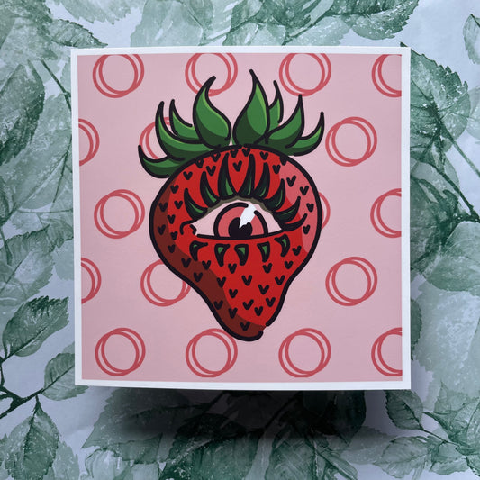 Strawberry Stare | Digital Print