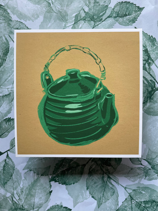 Green Teapot | Digital Print