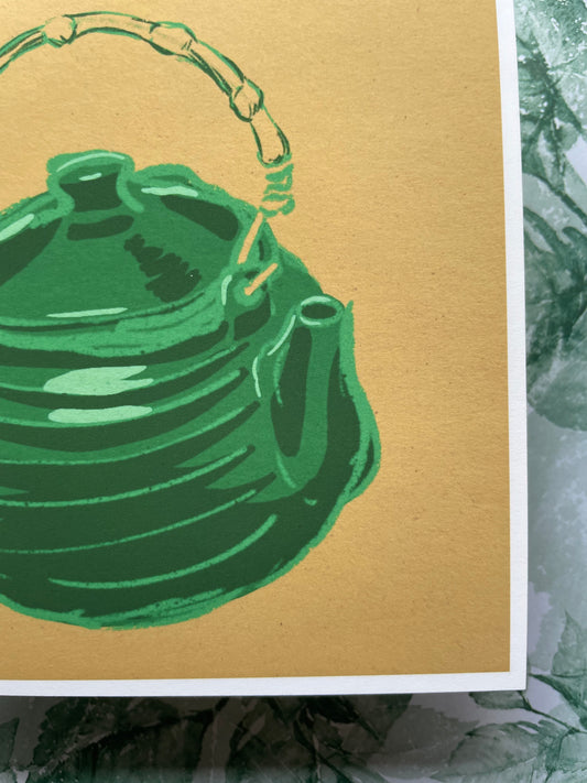 Green Teapot | Digital Print