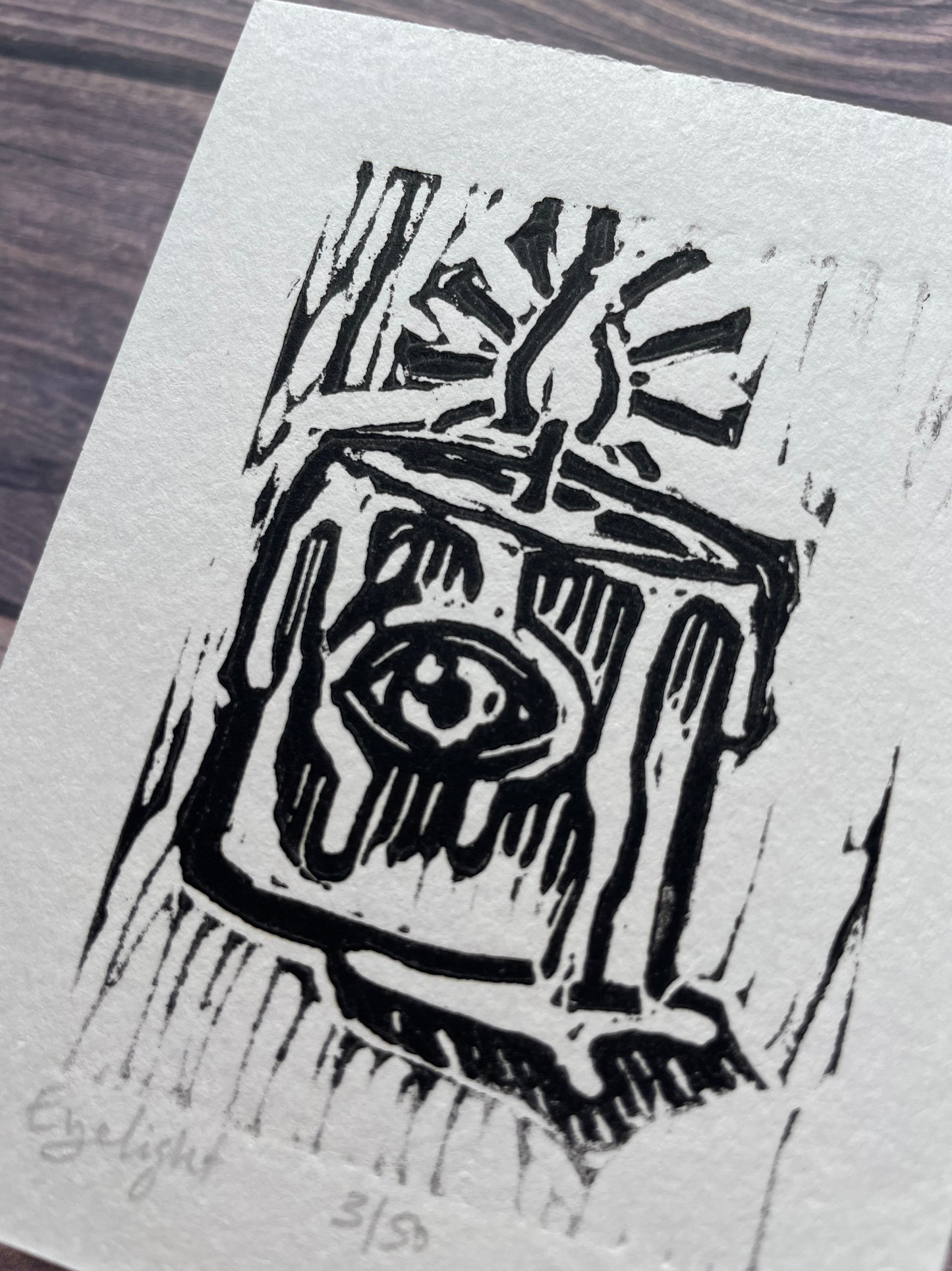 Eyelight  | Linocut Print